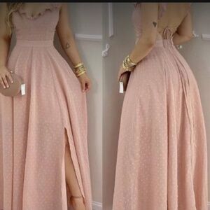 NWT Woman, Long, Open Back Maxi Dress